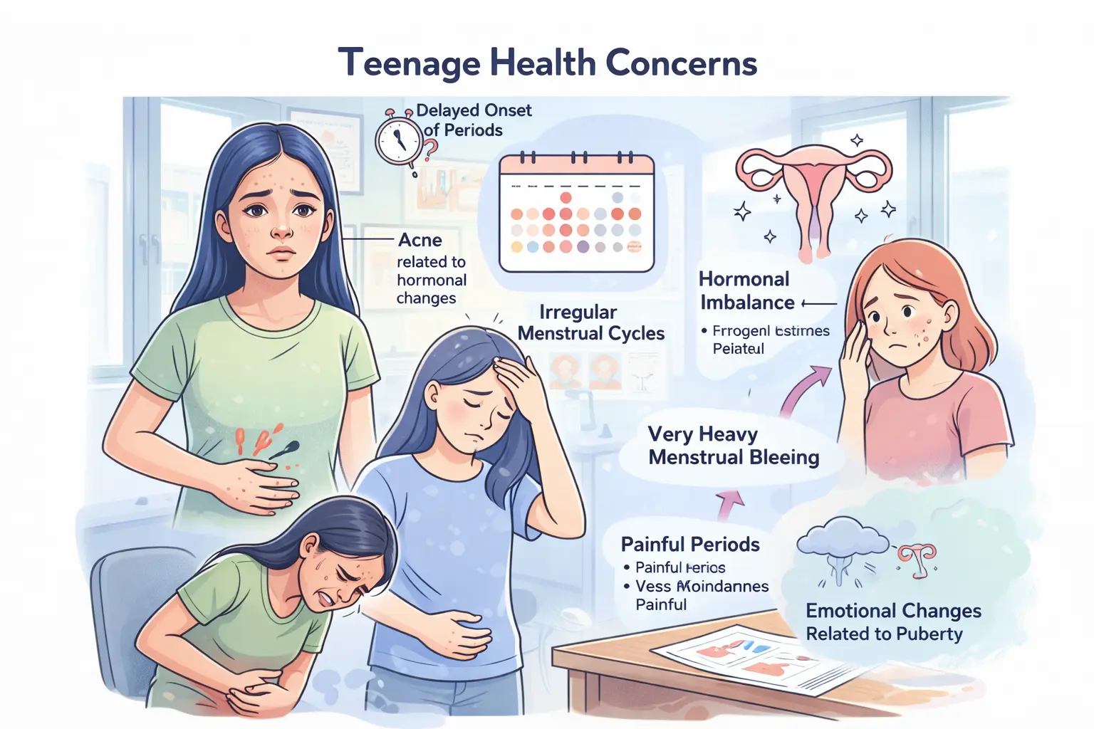 Common health concerns in teenage girls
