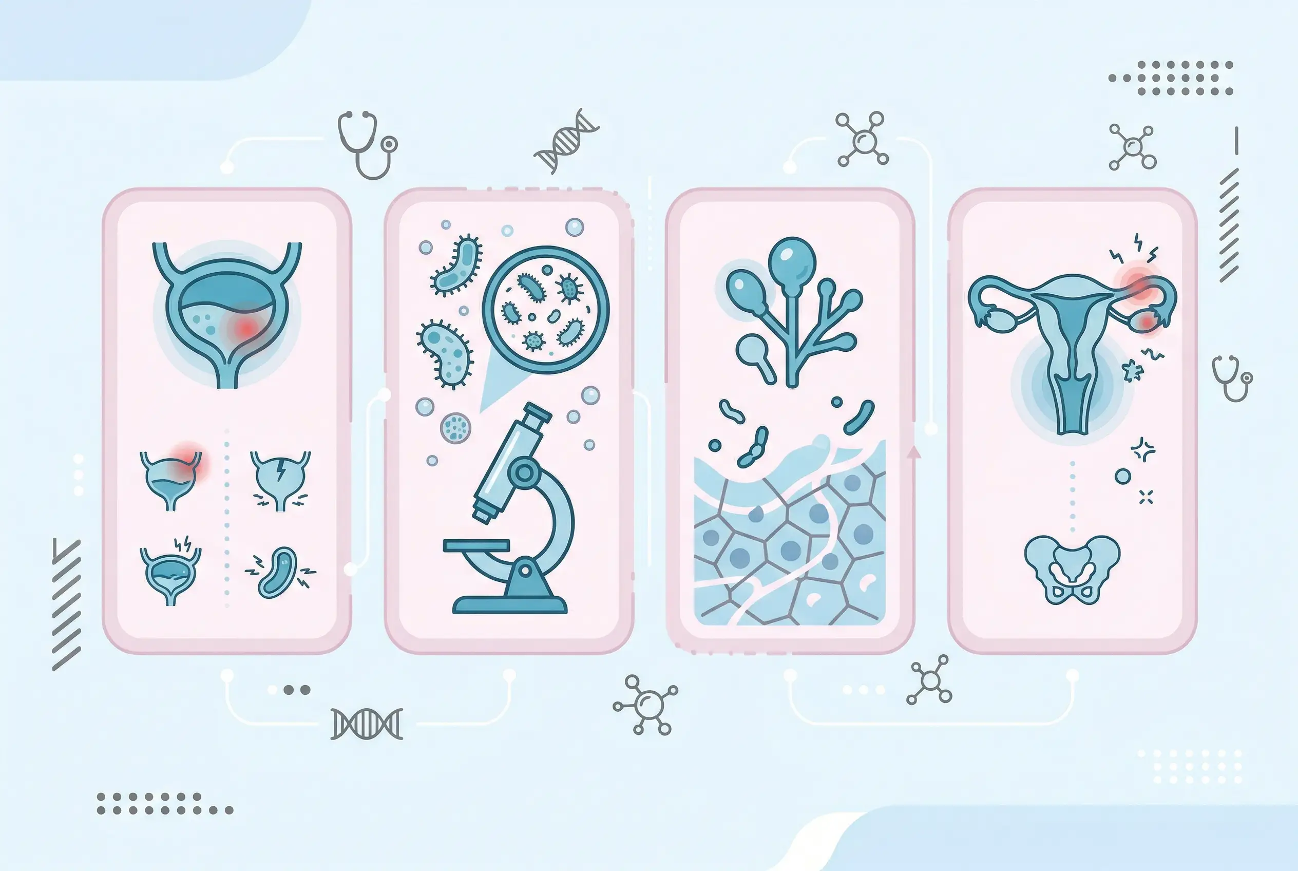 Types of gynecological infections in women