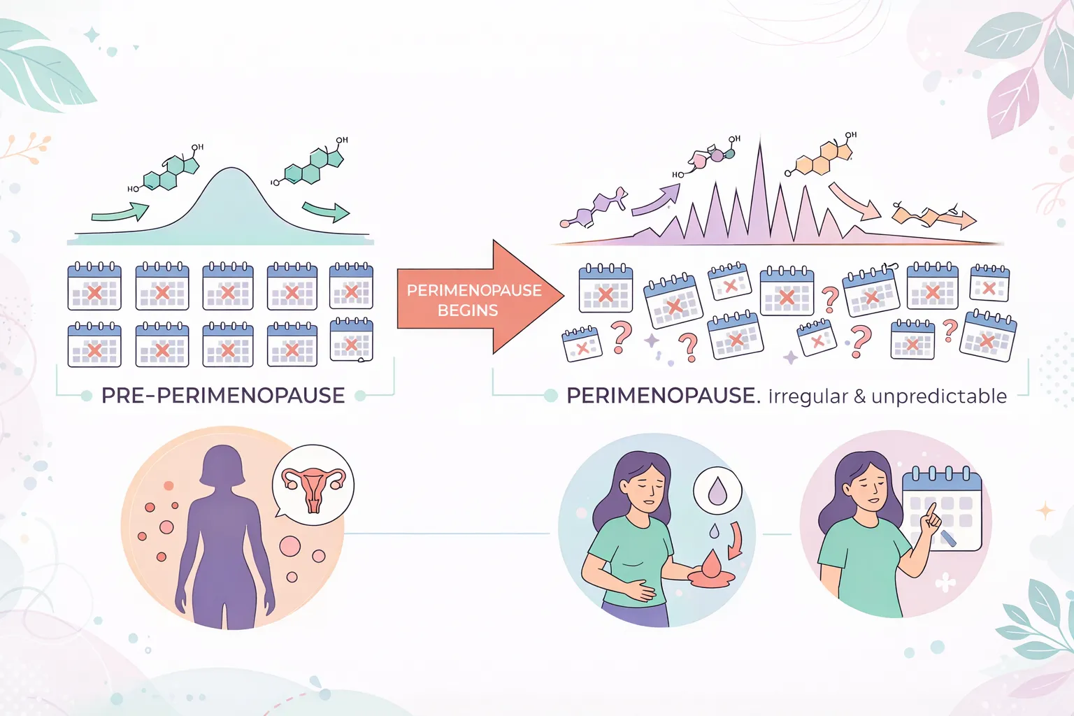 Irregular periods in perimenopause